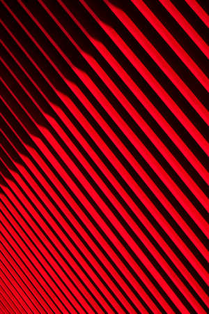 Abstract background design of light and shadow on red battens lines surface in diagonal pattern and vertical frame, illustration mode