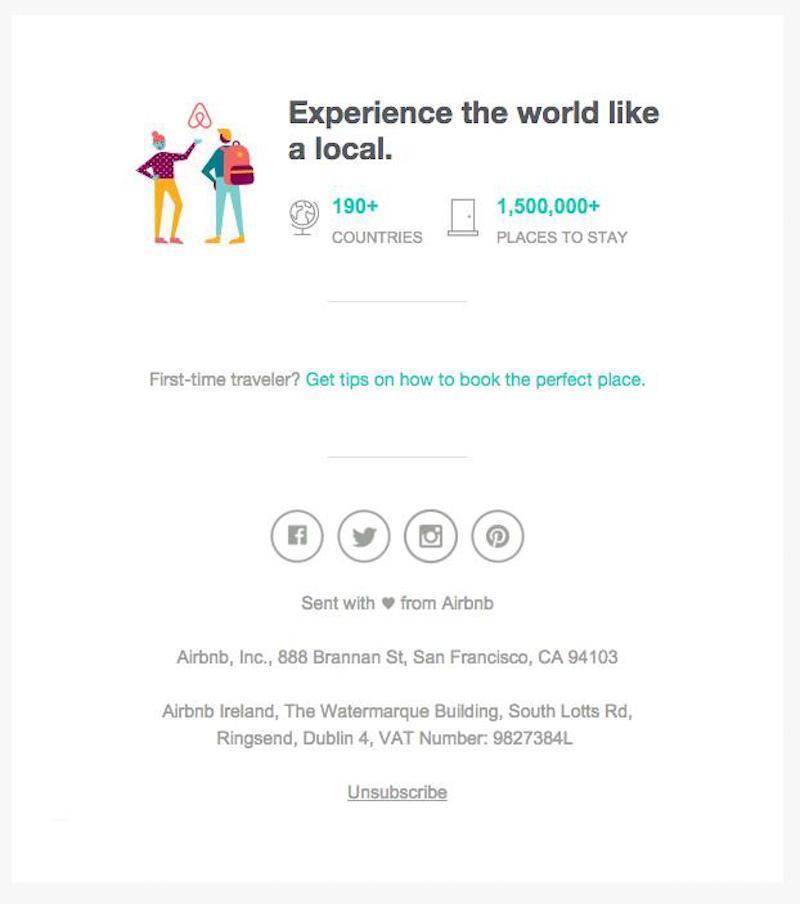 AirBNB Footer 