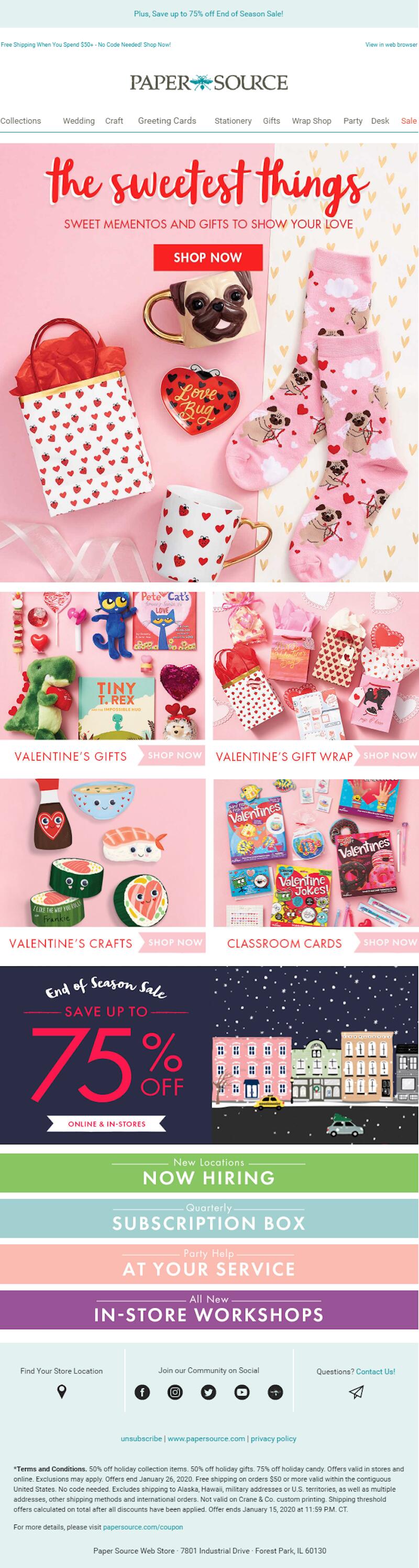 valentine's email marketing