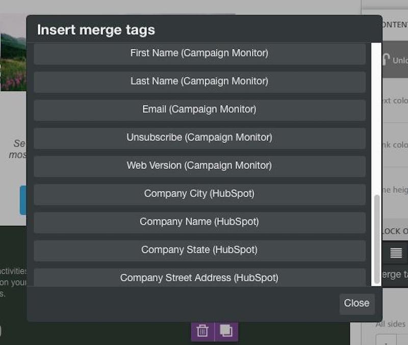 campaign monitor email templates how to merge tags