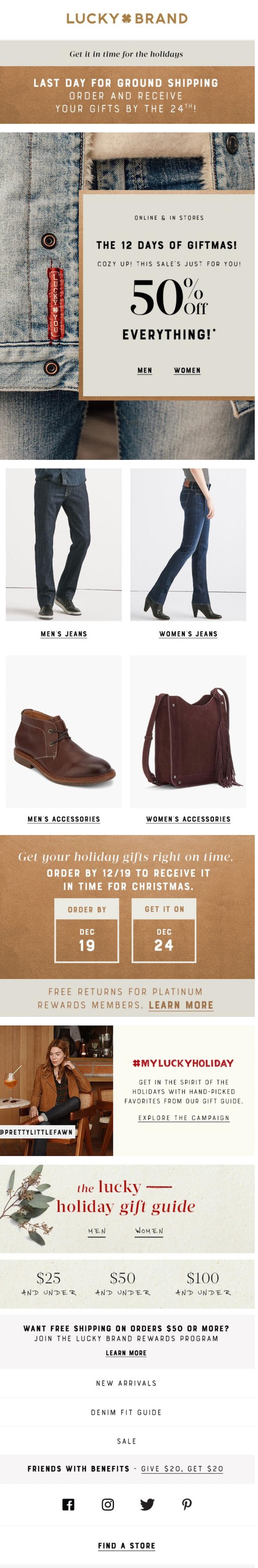 Christmas marketing email