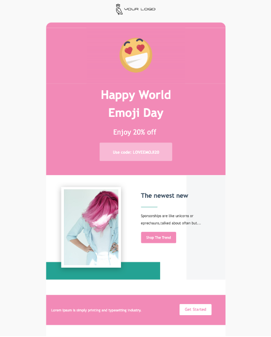 happy world emoji day email template example