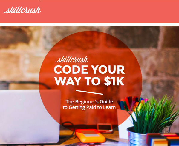 Skillcrush using stock photos in emails