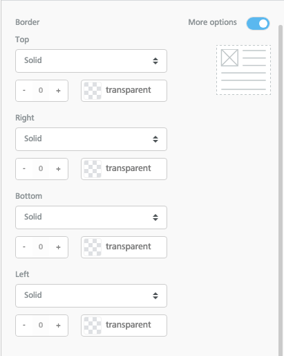 email borders and padding