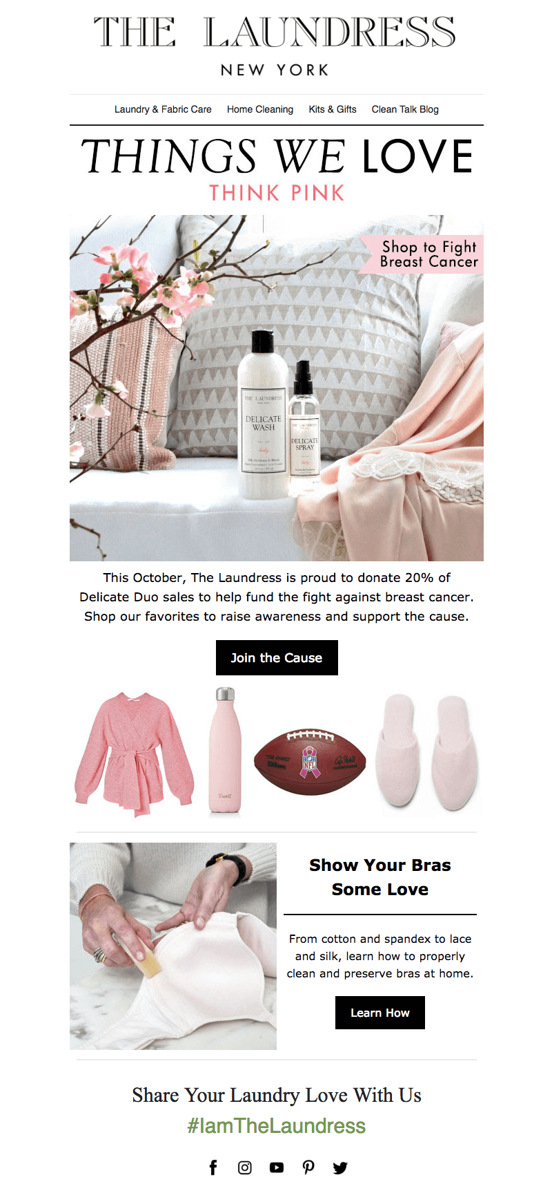 Breast Cancer Awareness Month emails