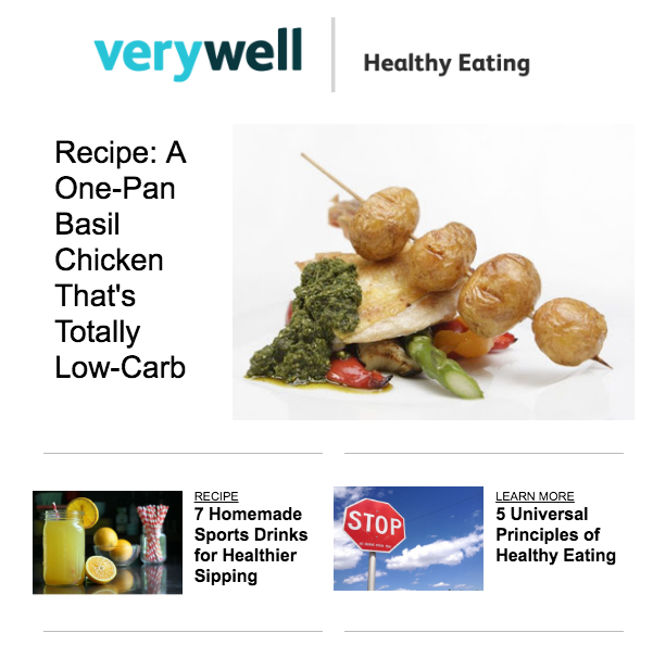 Verywell A/B testing CTA button