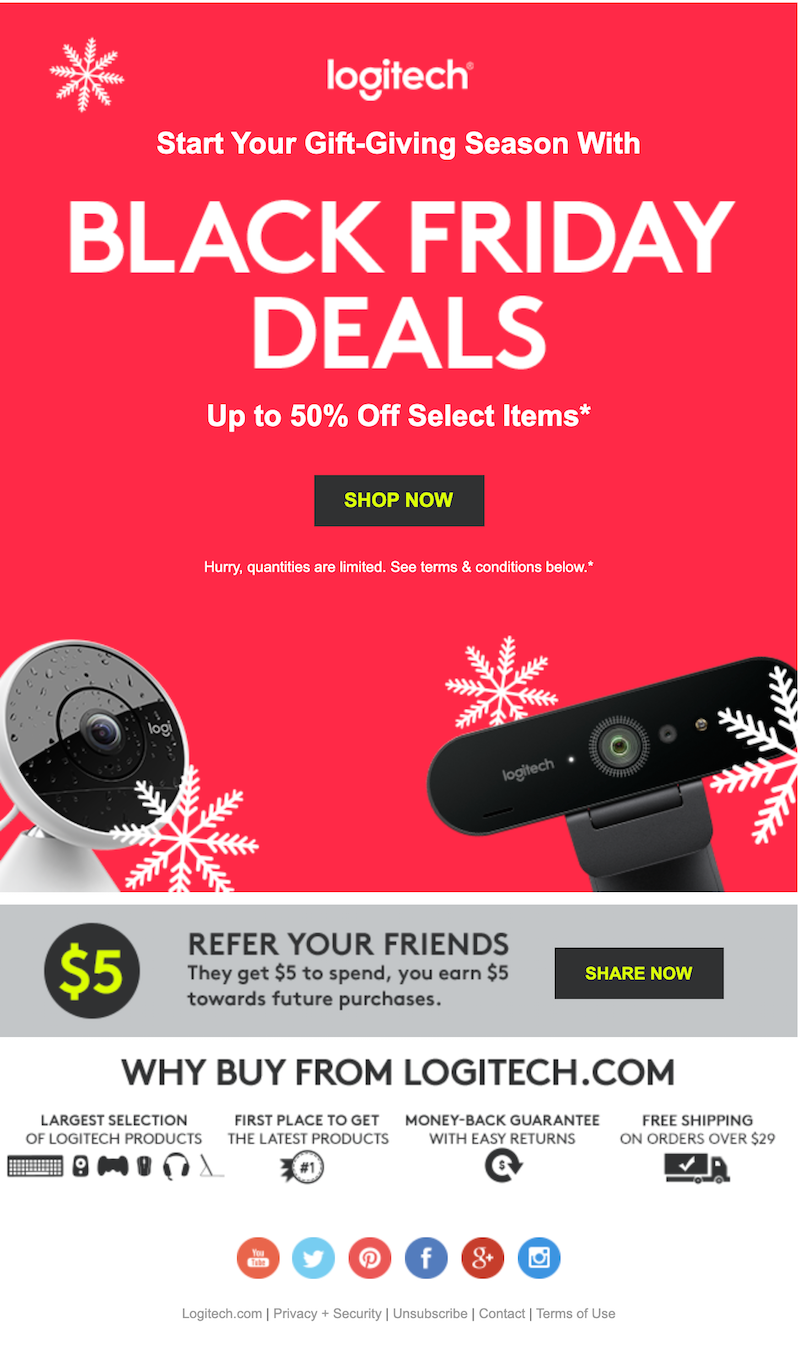 marketing email for black friday