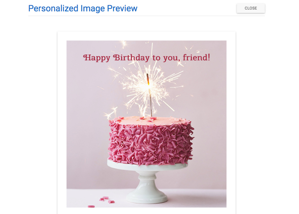 NiftyImages personalized images in email