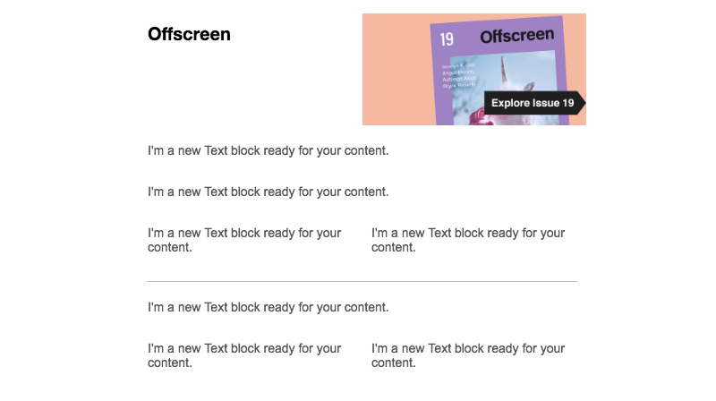 color blocking email