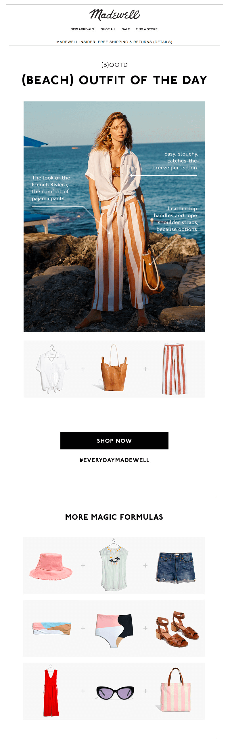 Madewell vacation emails