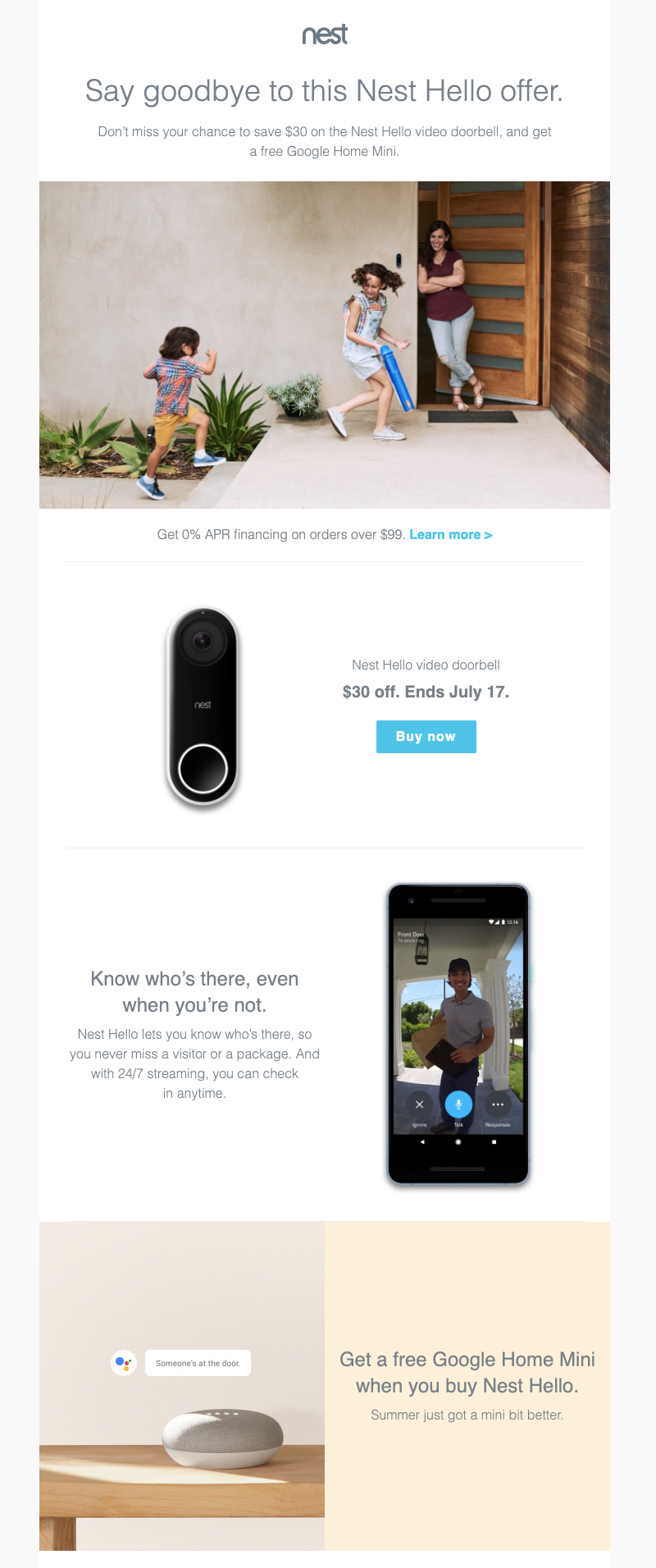 nest last chance email example