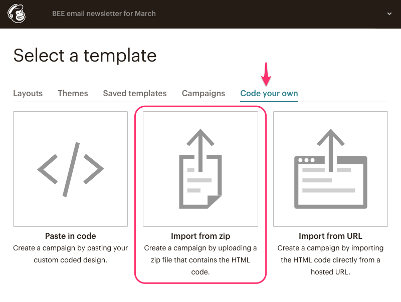 mailchimp email design instructions