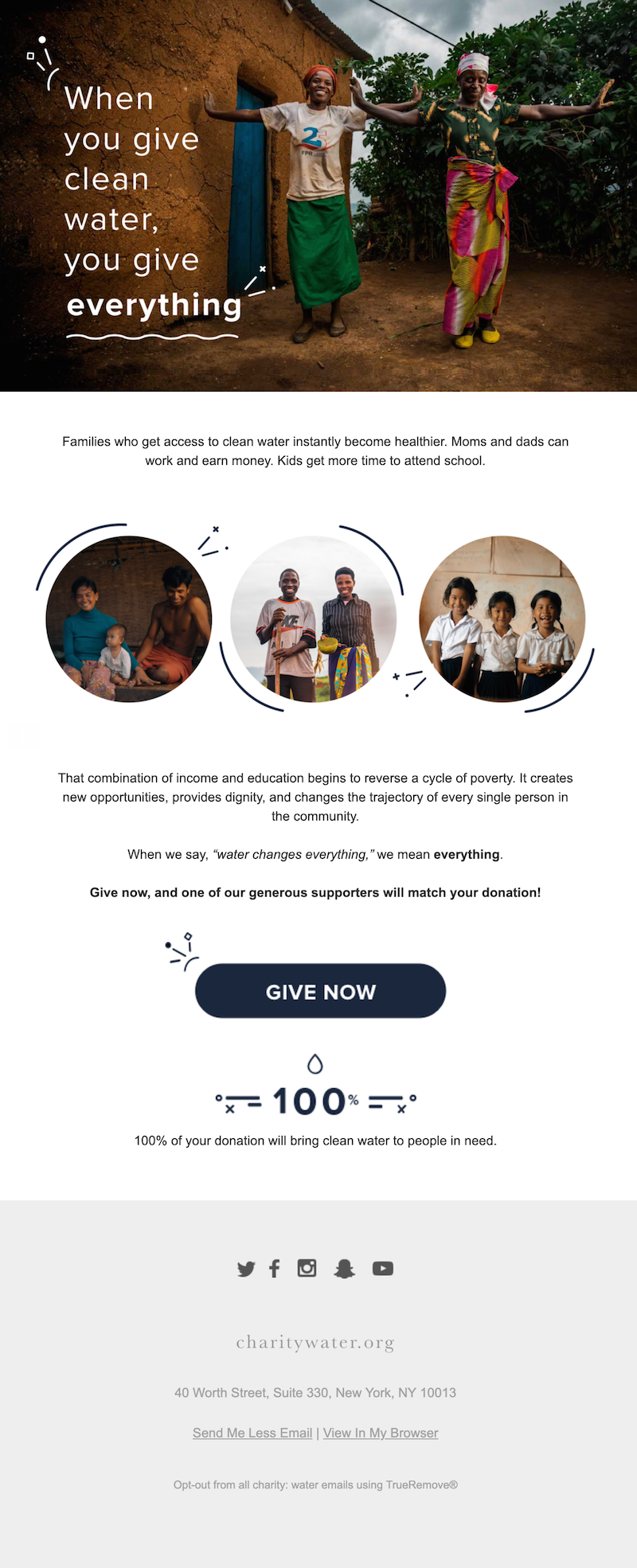 nonprofit email call to action