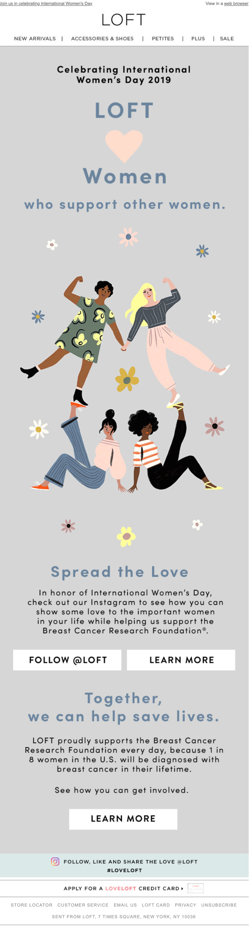 international women's day email design