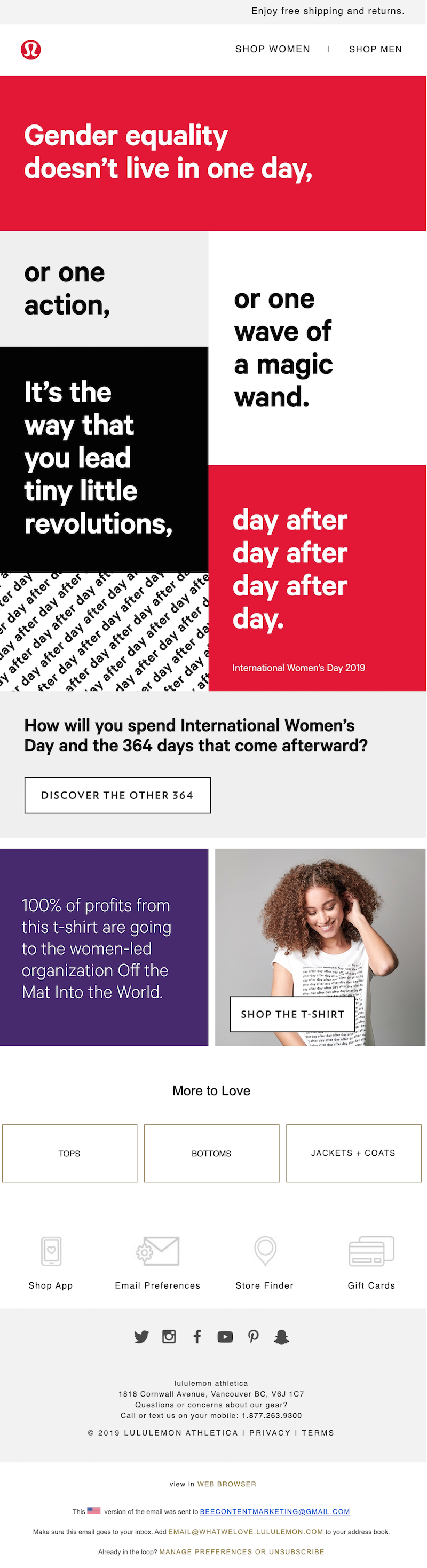 international women's day email template