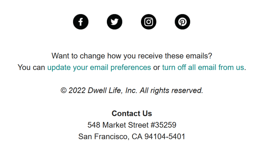 Clear unsubscribe options in email design