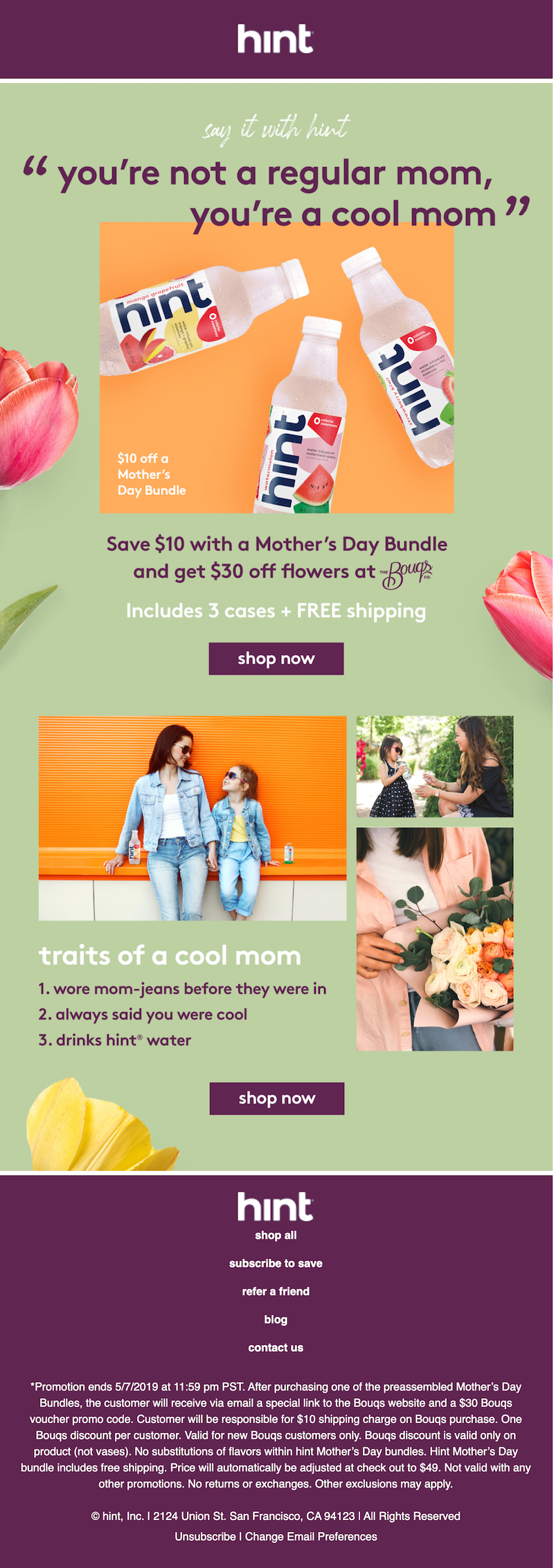 colorful mother's day email