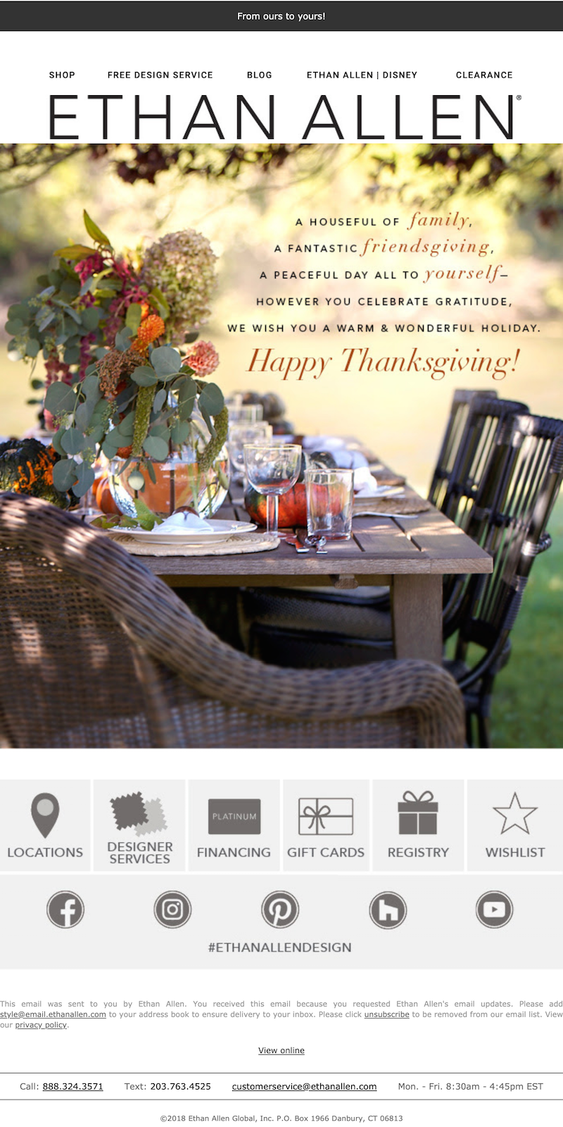 empathy marketing thanksgiving email