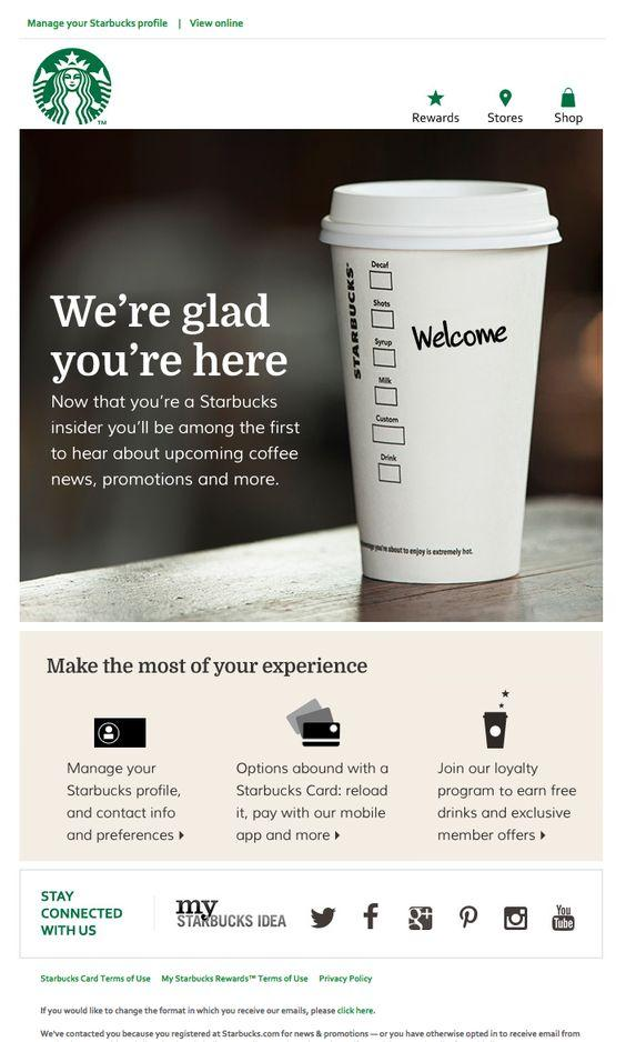 Starbucks email campaign using A/B testing